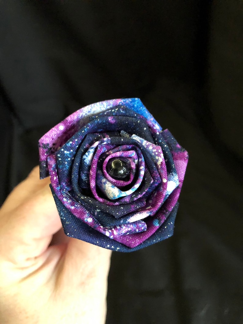 Galaxy Print Fabric Roses With Stems Galaxy Gift Space Lover Etsy