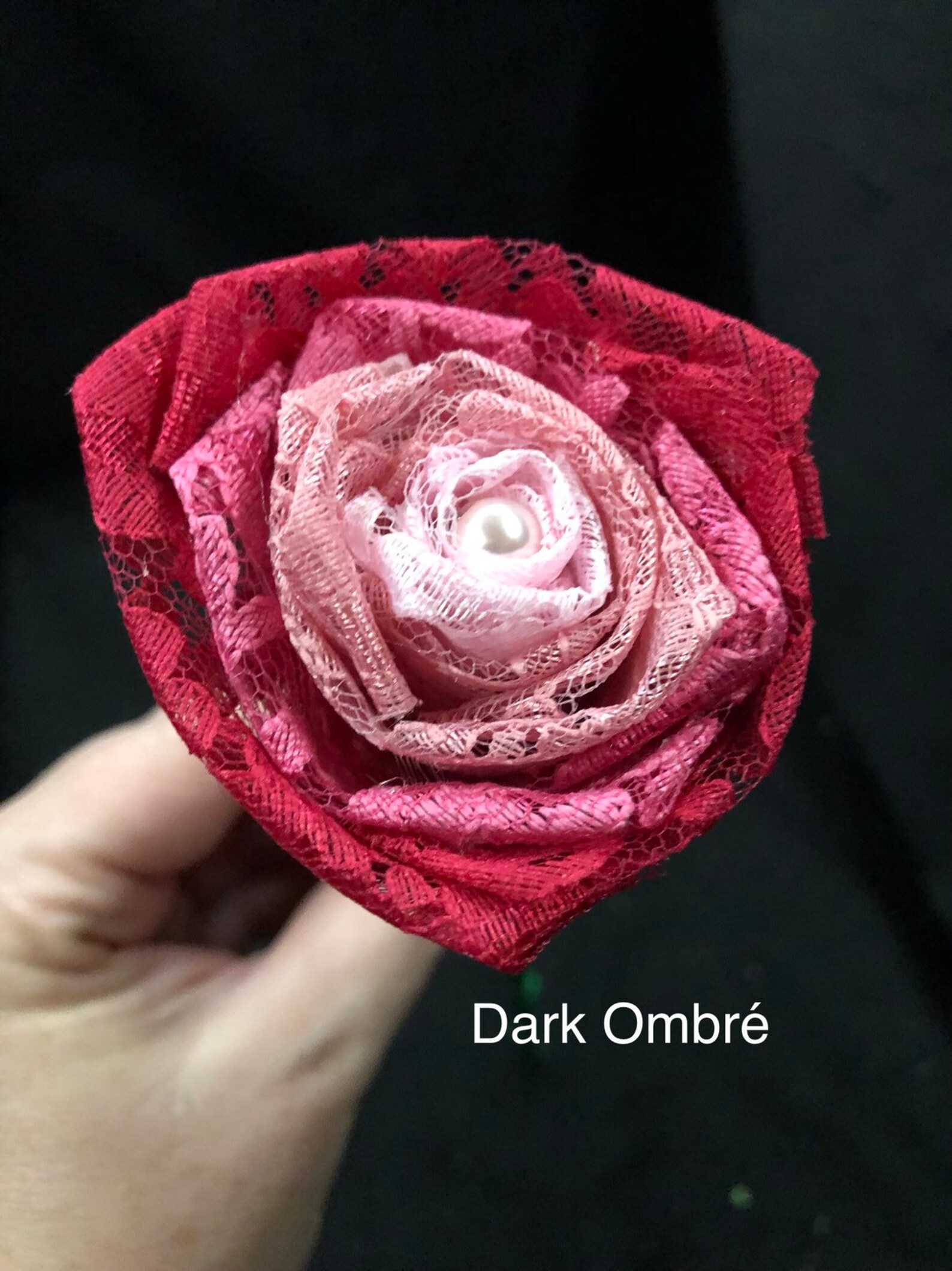 Pink Lace Roses with Stems Pink Lace Flower Bouquet Pink Etsy