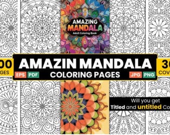 Increíble libro para colorear de mandalas para adultos / Diseños de mandalas relajantes y antiestrés / Colorear con atención plena para adultos
