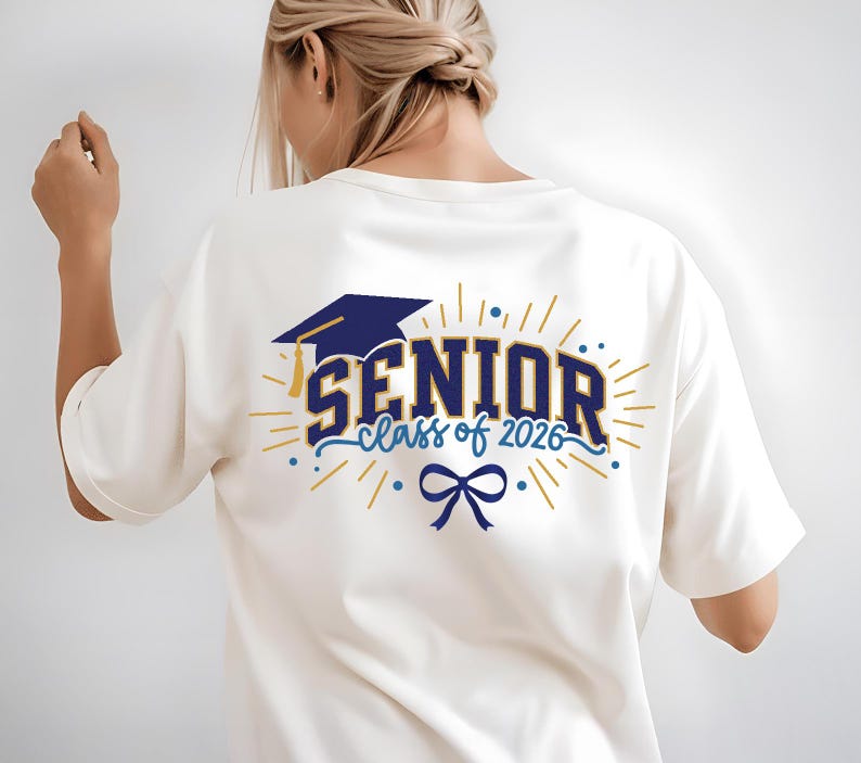 Senior Class of 2026 SVG PNG, Graduation Shirt Design, Senior 2026 ...