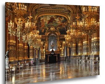 Buckingham Palace Interior Hall with Chandeliers London