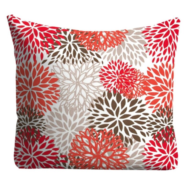 Outdoor Pillows Fl Red Throw Outdoor Pillows Red Throw