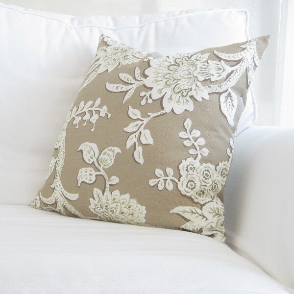 Neutral Blumen Kissenbezug, Stuhl Kissen, Kissen, Neutral Kissen, Neutral Kissen Taupe Beige Kissen, Sofa Kissen
