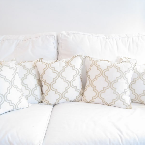 Elegant Gold and White Decorative Trellis Pillow, Gold decorative pillows, pillow sets, pillow cover, cushion cover, Gold Home Decor