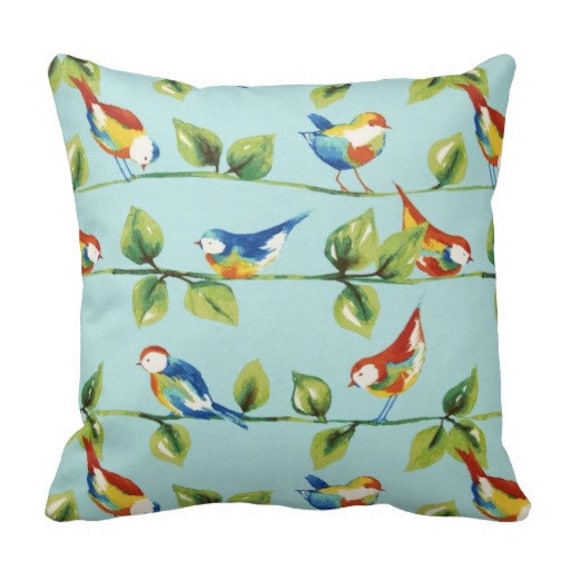 Patio Throw Pillow Outdoor Bird Pillows Outdoor Throw Etsy