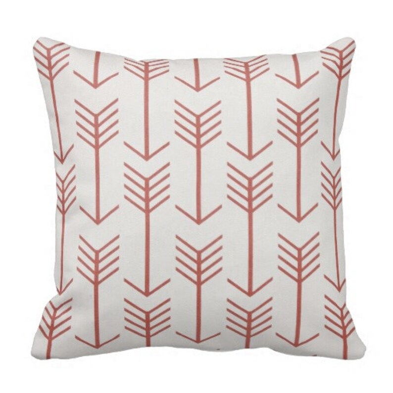 Decorative Pillows Arrow Pillows Coral Pillows Couch Etsy