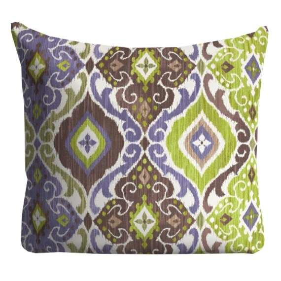 Purple Green Outdoor Pillows Throw Pillowspatio Image 0