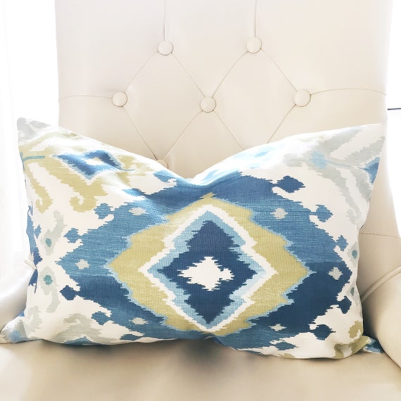 Chair Pillow Throw Pillows Decorative Pillows Ikat Couch Etsy