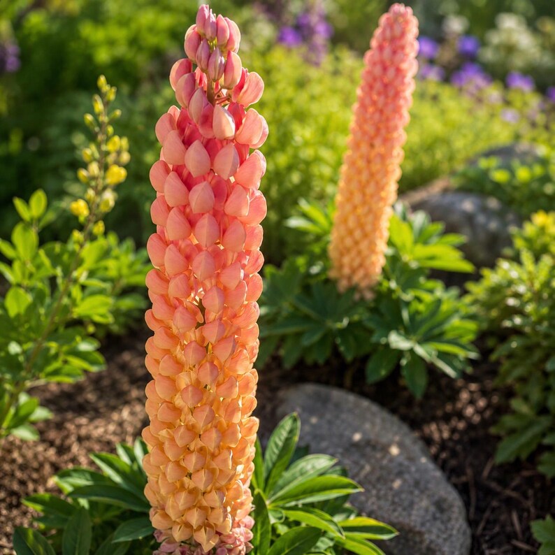 Lupine Seeds Salmon Star Lupinus Perennial Flower Tall Spikes Cottage Garden