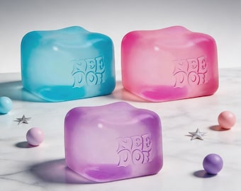 Ne doh  Nice Cube Sensory Fidget Toy, Super Solid Squish Stress Relief Cube, Anxiety ADHD Desk Toy,  Squeeze Gift
