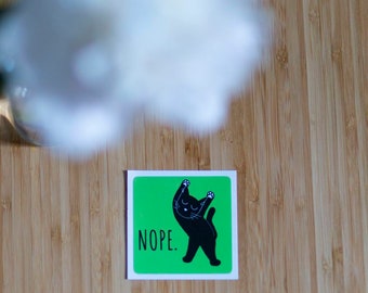 Sassy Cat Sticker | black cat, sassy, feline, sticker