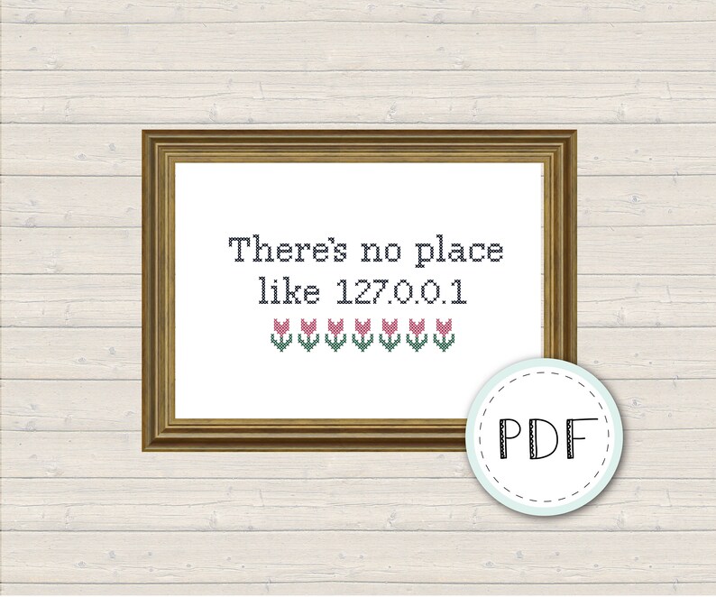 PDF cross stitch pattern No Place Like Home INSTANT DOWNLOAD | Etsy
