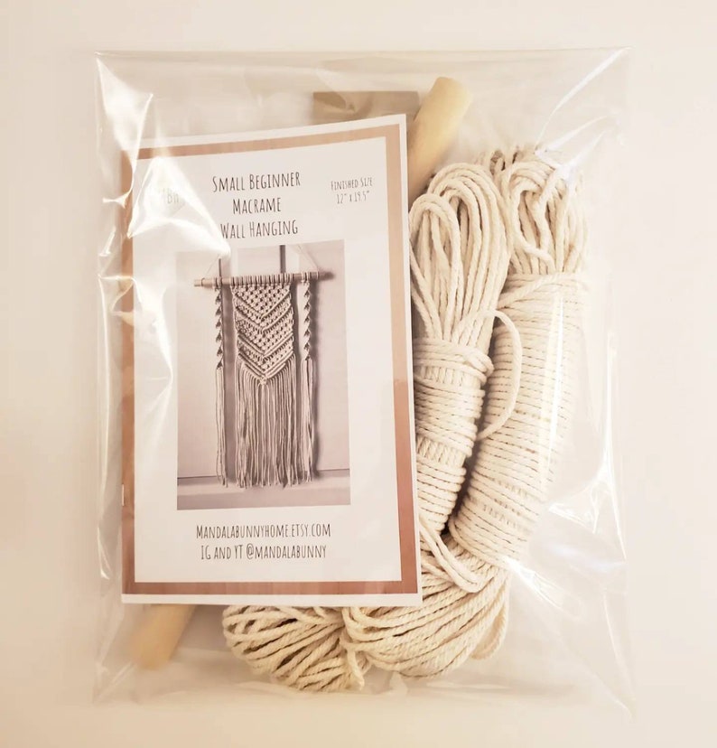 Beginner Macrame Kit Book and Video tutorial Boho Decor Macrame Wall Hanging Any Skill Level image 6