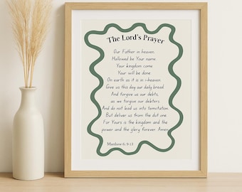 The Lord's Prayer Printable | Christian Nursery Decor (Digital Download)