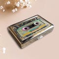 Cassette Tape Metal Cigarette Case Art Storage Box Wallet Business Card Holder