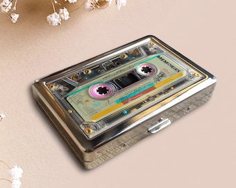 Estuche metálico para guardar cigarrillos, estuche para guardar arte, billetera, tarjetero