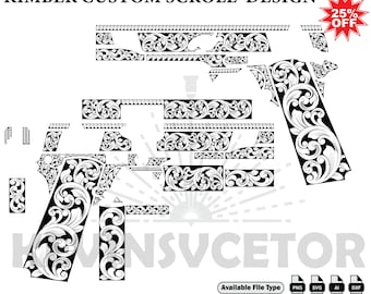 KIMBER CUSTOM SCROLLSVG: Laser Cut/Engrave Files