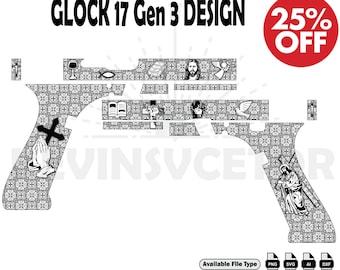 Glock 17 Gen 3  DESIGN  SVG: Laser Cut/Engrave Files