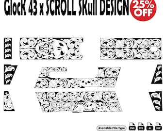 Glock 43x SCEOLL DESIGN SVG: Laser Cut/Gravur Dateien