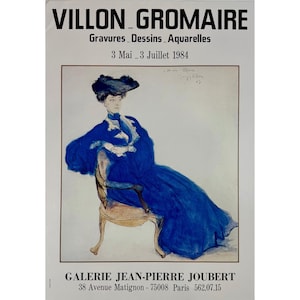 original poster - 1984 - jacques villon galerie jean-pierre joubert
