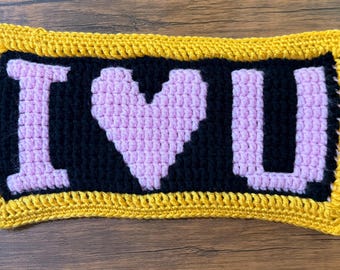 I Heart You Mosaic Crochet Pattern and Chart