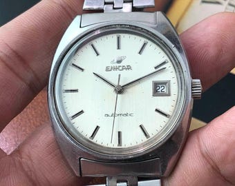 Vintage Swiss ENICAR AR2165/2824 Date Mens Automatic Mechanical Watch 35mm
