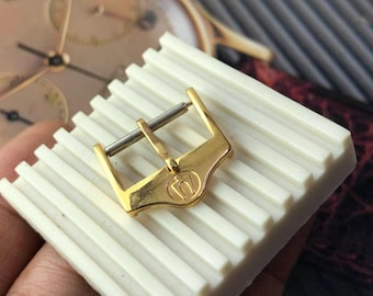NOS Bulova 14mm gold tone watch pin buckle