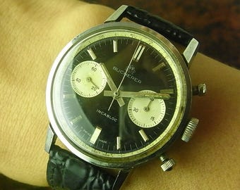 01 Vintage 1960s-70s BUCHERER "Reverse Panda" Chronograph - Landeron 248 - 35mm