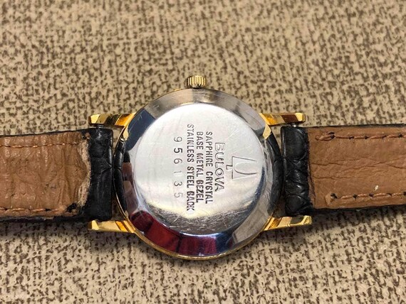 discontinued Bulova Longchamp white porcelain Dial Roman numerals quartz Ladies Watch 24mm View 5