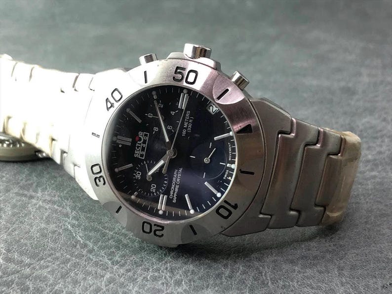 01 NOS SECTOR 540 Blue Dial Racing Chronograph - Swiss Quartz Men's Watch (40mm) image 6