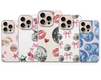 Disco Ball Phone Case Silver Disco Cover for iPhone 17 Pro Max, iPhone 17 Pro,16e, 15, 14, 12 & Samsung S25 Ultra, S24 FE, A56, Pixel 10, 9a