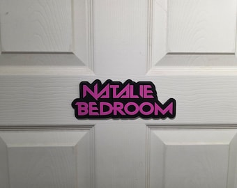 Personalised Demon Hunters Huntrix Name Sign Gaming Bedroom Door Plaque Custom