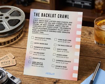 Instant printable Backlot Crawl  Magical Vacation Adventure | Digital Download Checklist