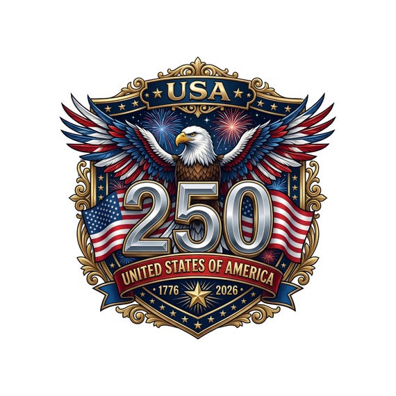 USA 250th Anniversary PNG, America 250 Years of Freedom 1776–2026,Patriotic Eagle 4th of July Shirt Design,Independence Day Digital Download