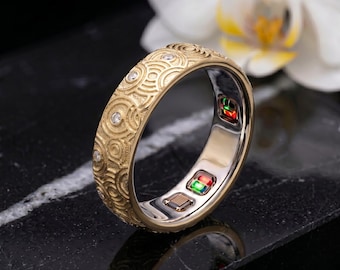 Ringabdeckung für Oura Ring Gen 5, Gravur Oura Ring Jacke, Schützende Oura Ring Hülle, Eleganter Oura Ring Verstärker, Smart Ring Styling