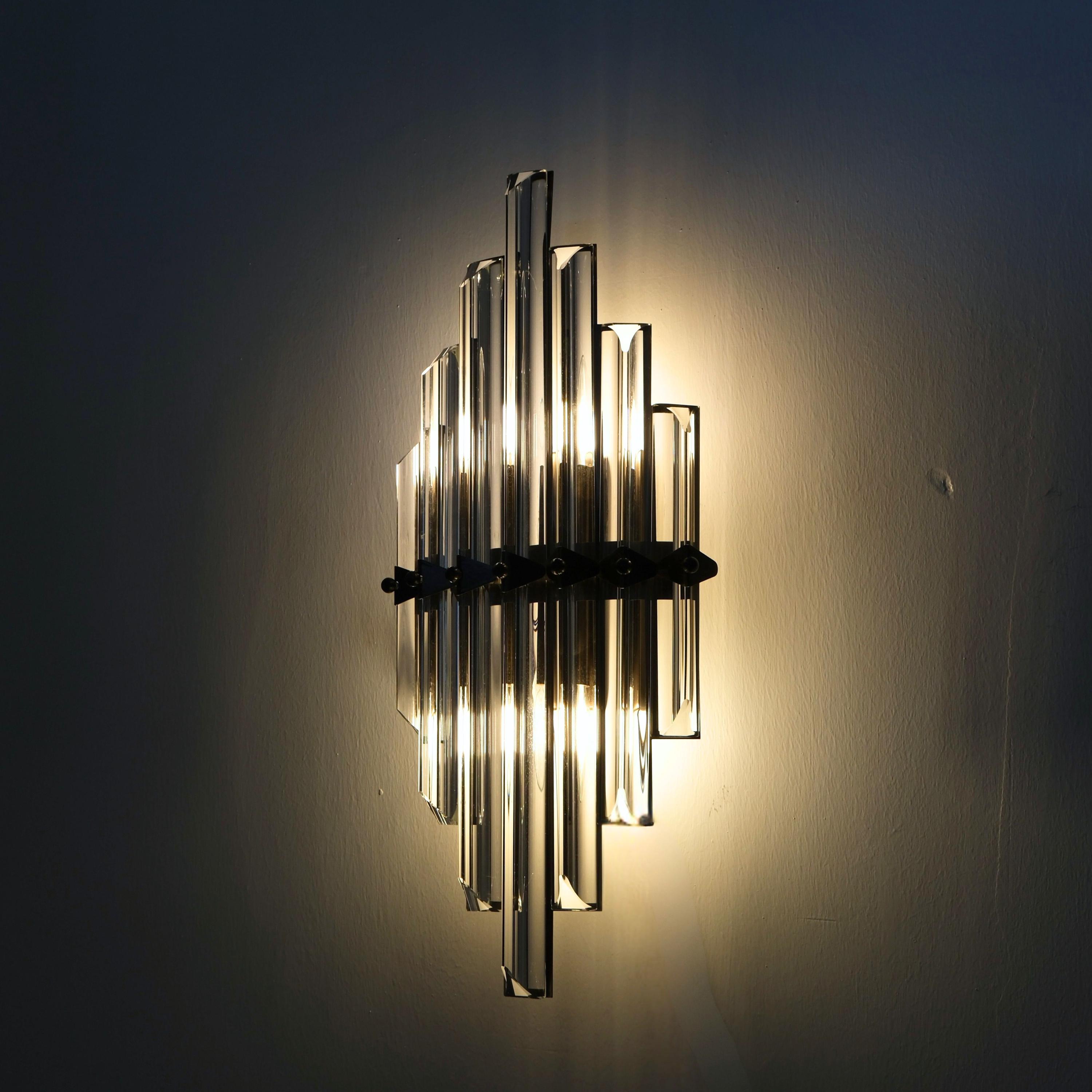 Art Deco Crystal Glass Lighting, Modern Luxury Hallway Wall Light ...