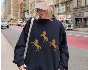 Westernpferd Sweatshirt | Cowgirl-Pullover