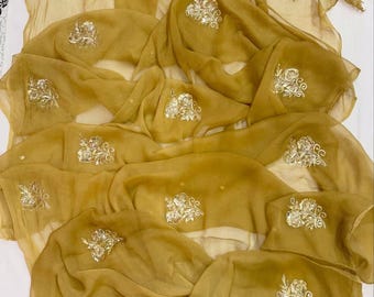 Saree en mousseline de soie peint à la main pour mariage | Sari Bollywood fluide et doux | Sari avec chemisier pour tenue de fête