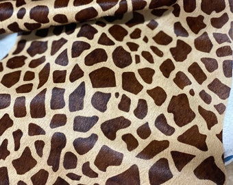 Leather, hair on hide, mini giraffe print, purse, horse tack, crafts, purses, wallets