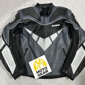 NEW Yamaha Motorbiker Leather Jacket