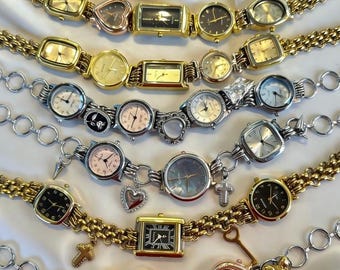 Gargantilla con reloj vintage punk dorado hecho a mano para mujer, joyería única con estilo, reloj retro steampunk, collar genial.