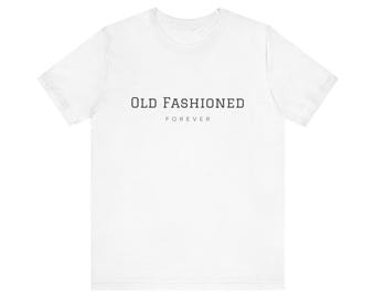 Koszulka Old Fashioned Forever | Klasyczny T-shirt koktajlowy | Koszulka dla miłośników whisky | Prezent dla fanów whisky