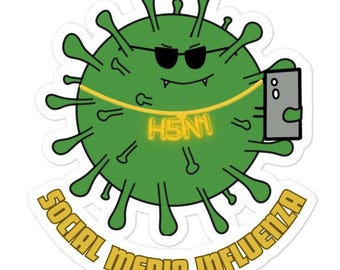 Social Media Influenza Sticker | Infectious Disease Sticker | Microbiology Sticker