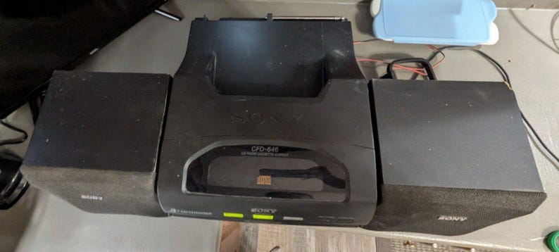 Sony CFD-646 Boombox 3 CD Radio Cassette Recorder Detachable Speakers w/Remote image 6
