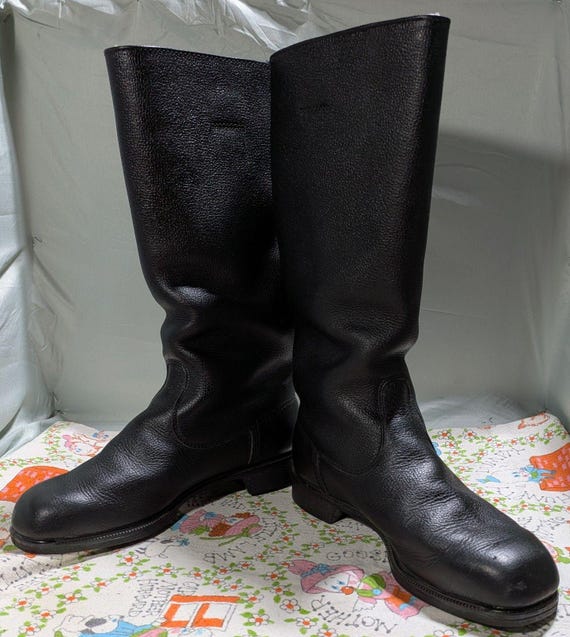 Vintage East German NVA Leather Jackboots Ddr Cold War  display picture 2