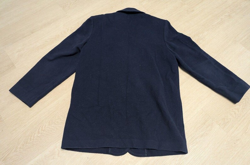 1980 Medium Pendleton Navy 100% Virgin Wool Blazer Jacket image 2