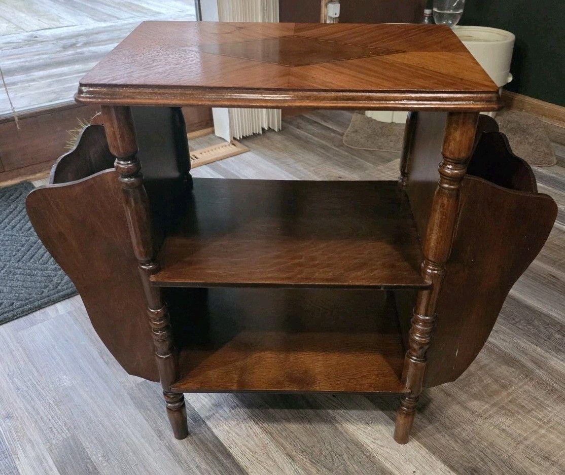 Vintage Magazine Rack Table - Etsy