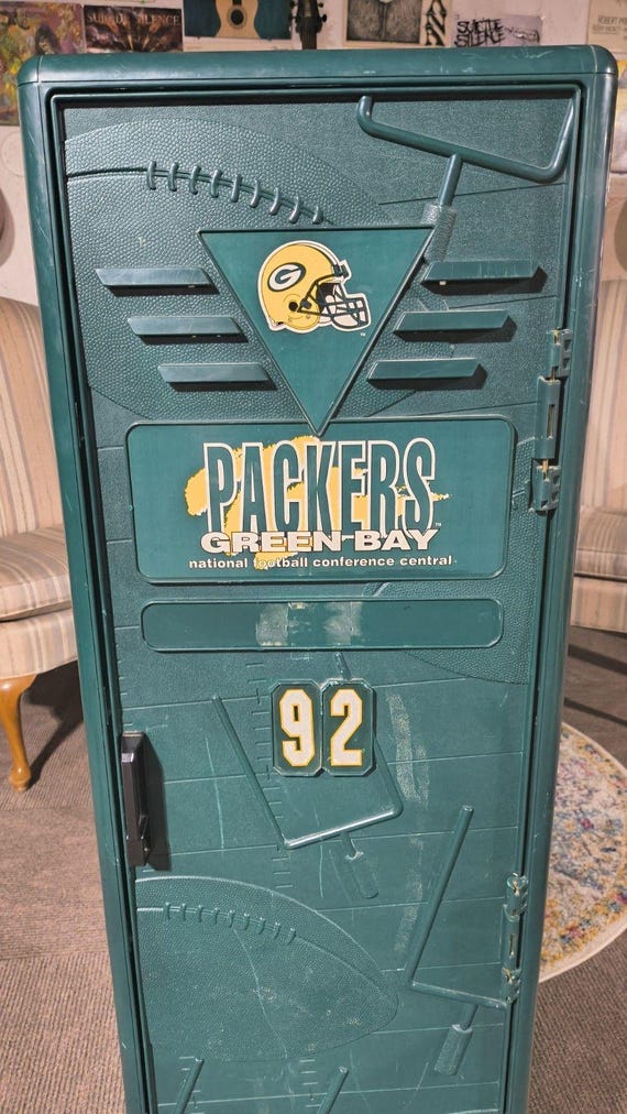 1983年製 USA TEAM LOCKER ボックス コンテナ ヴィンテージ Vintage 1990s Suncast Green Bay Packers 4 Foot Plastic Locker