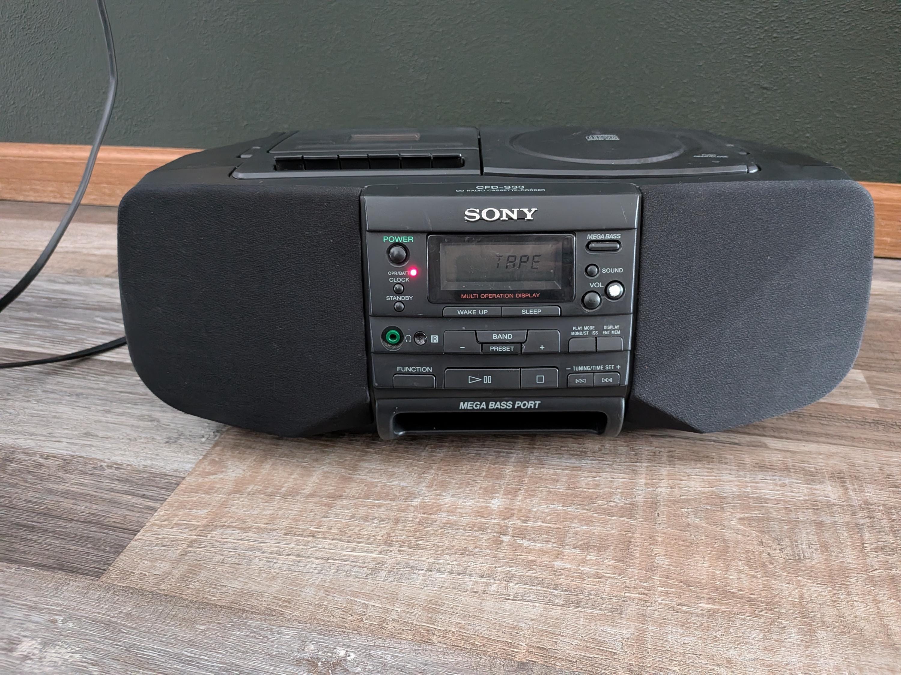 Vintage Sony Cd Radio Cassette-corder Boombox Model Cfd-s33 - Etsy Vintage Sony Cd Radio Cassette-corder Boombox Model Cfd-s33 - Etsy