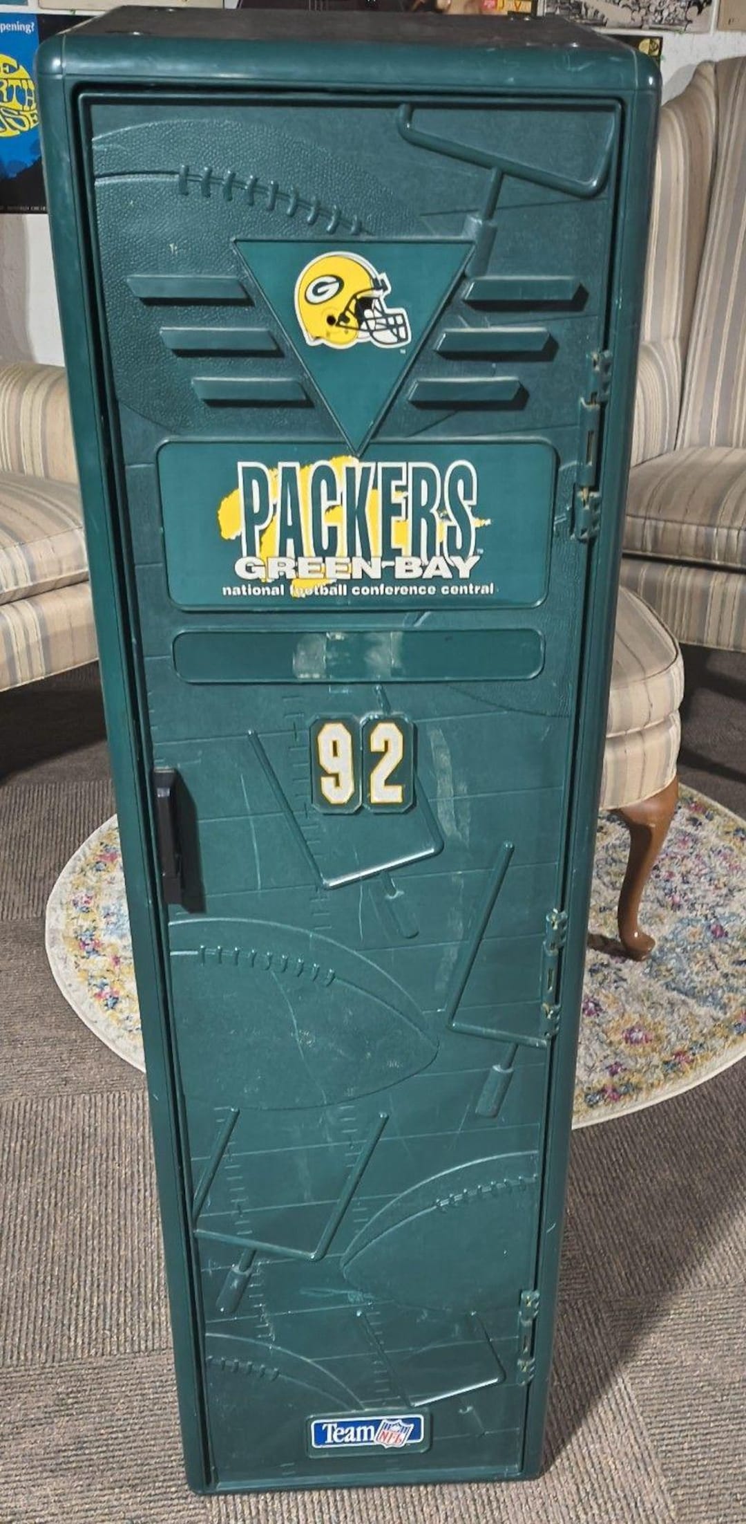 Vintage 1990s Suncast Green Bay Packers 4 Foot Plastic Locker